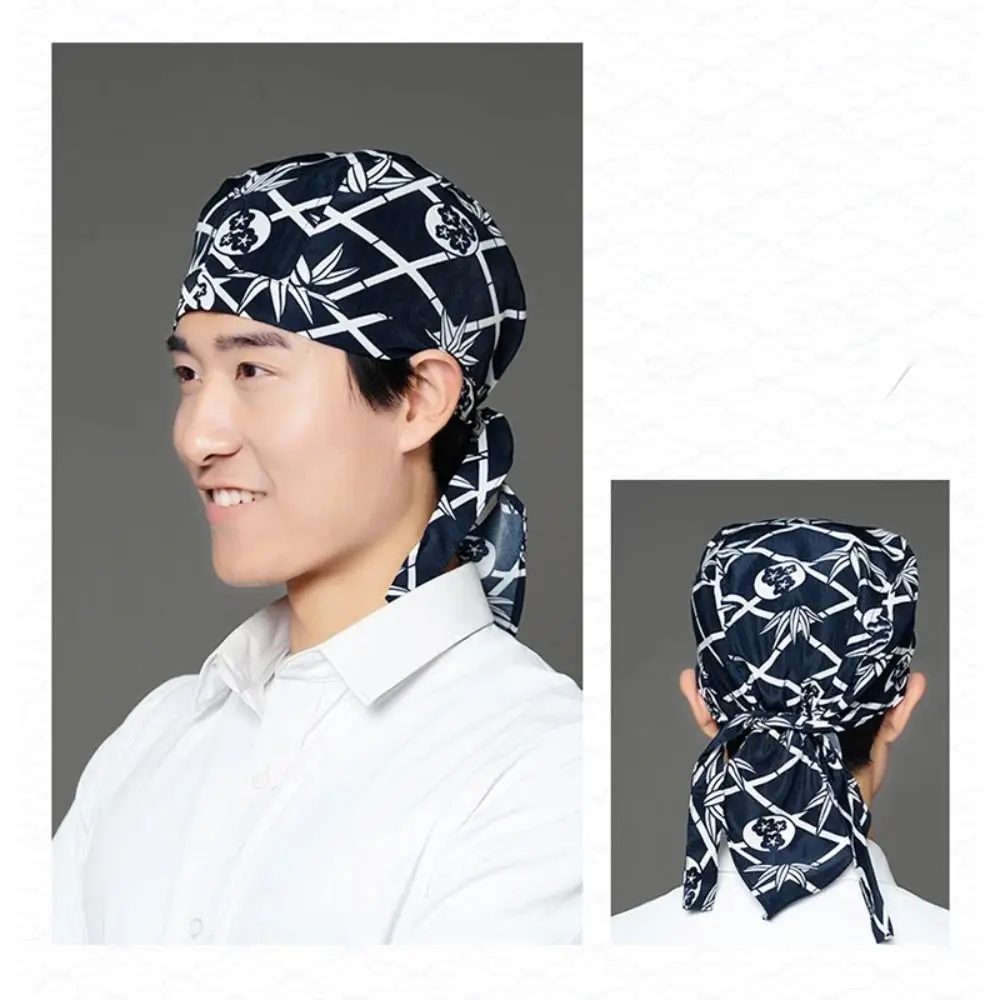 Gorro higiénico de cocina, gorro de trabajo de cocina de algodón, gorro de Chef ajustable de estilo japonés, gorro de camarera clásico duradero para restaurante