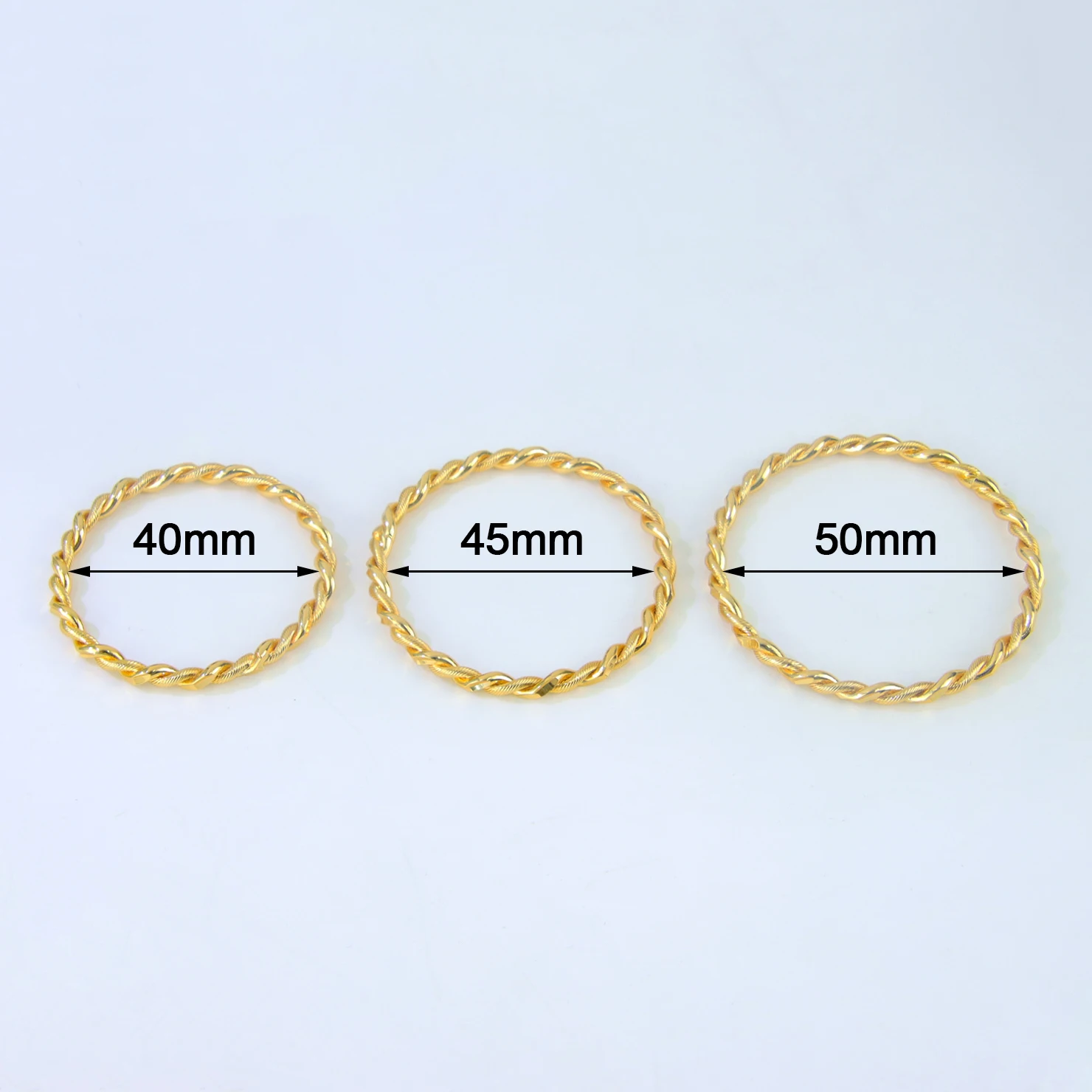 Dubai Mode Kinder Armreifen 21k Gold Überzogene Türkische Einfache Baby Twist Armband Arabisch Muslimischen Kinder Täglichen Party schmuck – Detail 2