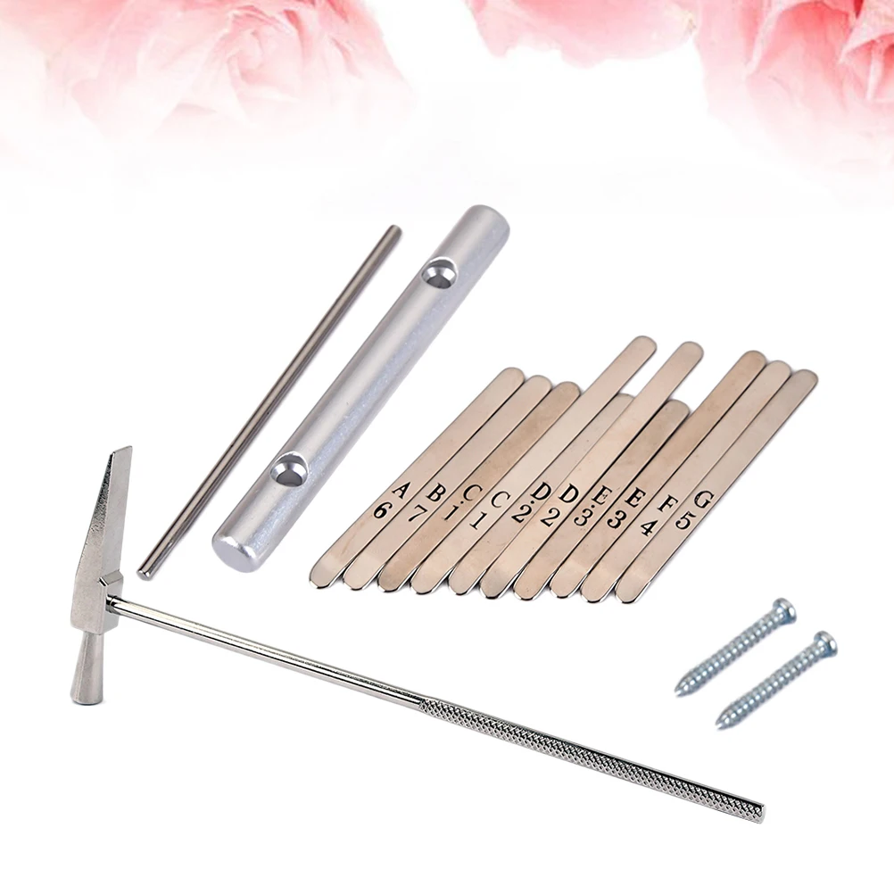 

DIY Musical Steel Keys 10 Keys for 10 Note Kalimba Thumb Piano African Mbira Finger Percussion Musical Instruments with Screws (