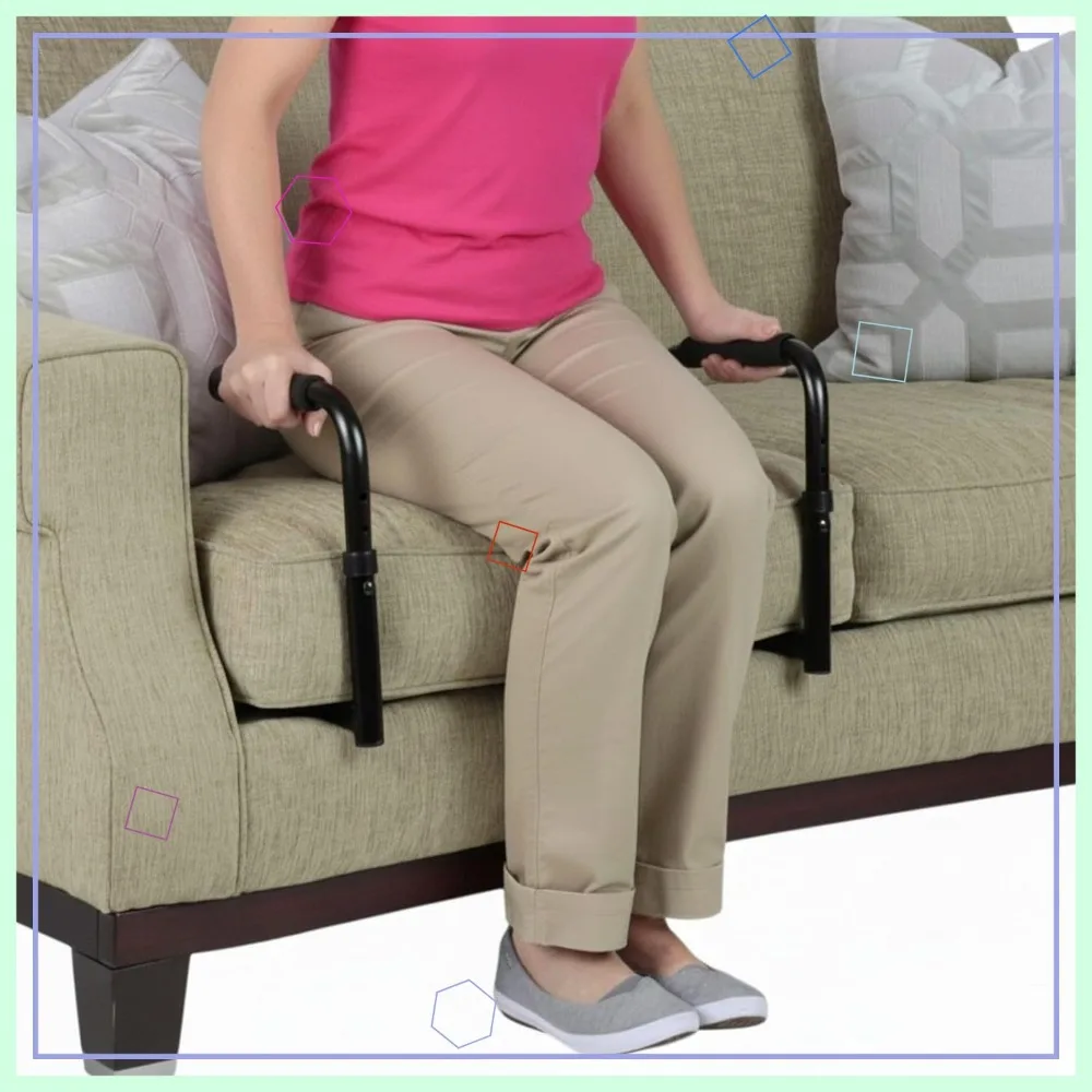 Adjustable Standing Aid Rail for Couch and Chair - Portable Mobility Handle for Elderly and Disabled - Safety Grab Bar