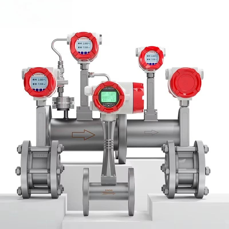 DN10-DN500 شاشة LED للزيت والغاز مقياس الجريان الدوامي مخرج النبض ATEX مقياس الجريان البخاري #6