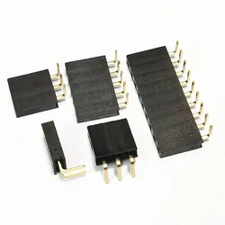 10pcs 2.54mm Right Angle Bent Single Row 90D PH8.5 3P 4P 5P  6P 7P 8P 40P Rohs Goldplated PCB Female Pin Header Socket Connector