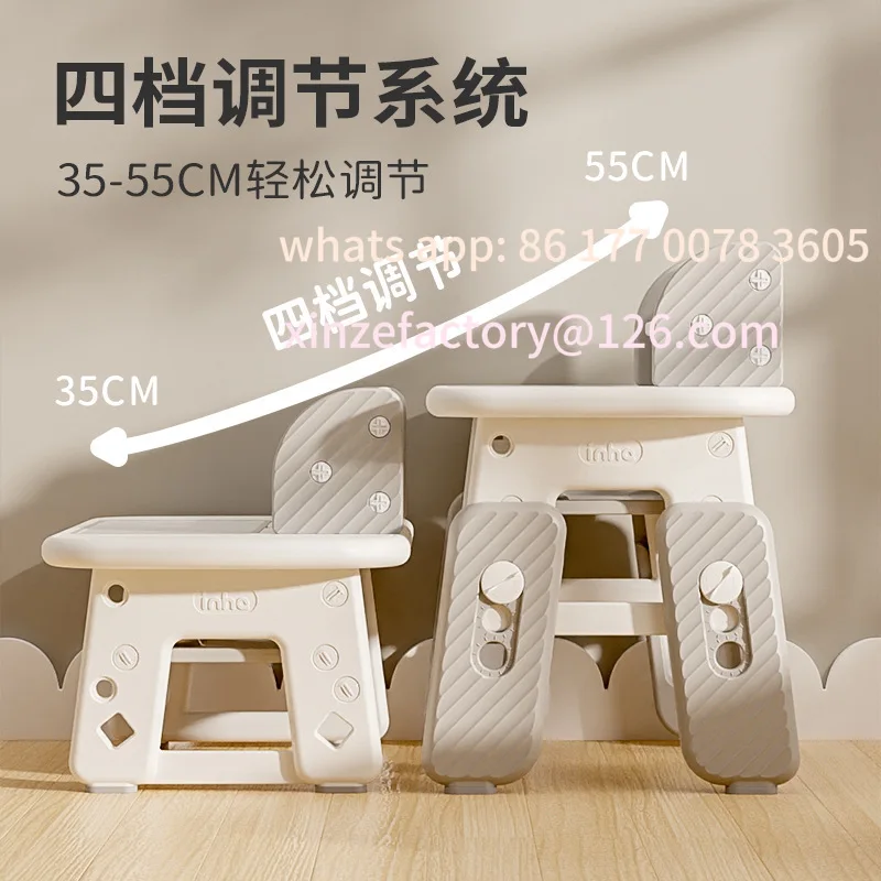 طاولة دراسة قابلة للتخصيص، طاولة ألعاب رفع منزلية متعددة الوظائف، طاولة دراسة وكراسي للأطفال حديثة وبسيطة #5