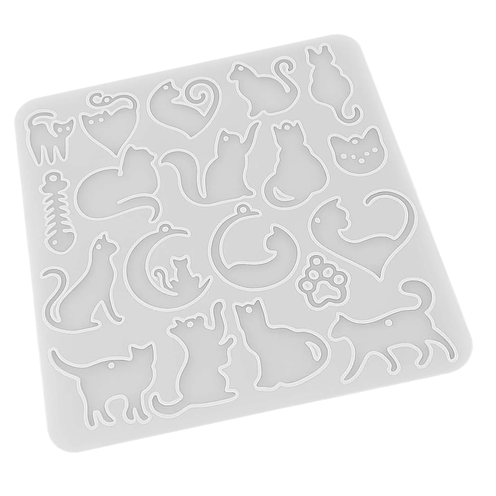 

Силиконовые формы для кошек, серьги, смоляная форма для изготовления ювелирных изделий своими руками, кулон, ожерелье, брелок, ремесленное искусство, эпоксидные формы с животными