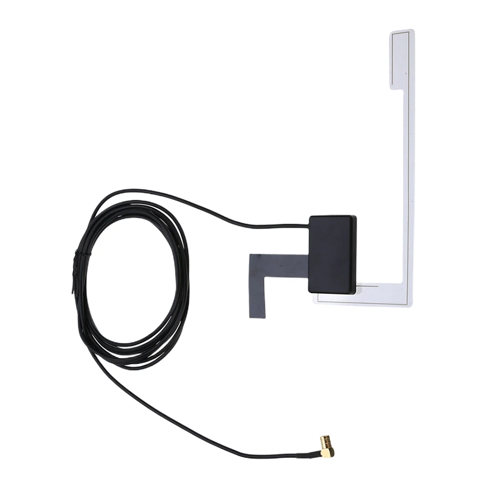 Active DAB Aerial with SMB Adapter Digital Radio Antenna Hidden Adhesive Window Roof Windshield Antenna for Auto ATV Car Truck