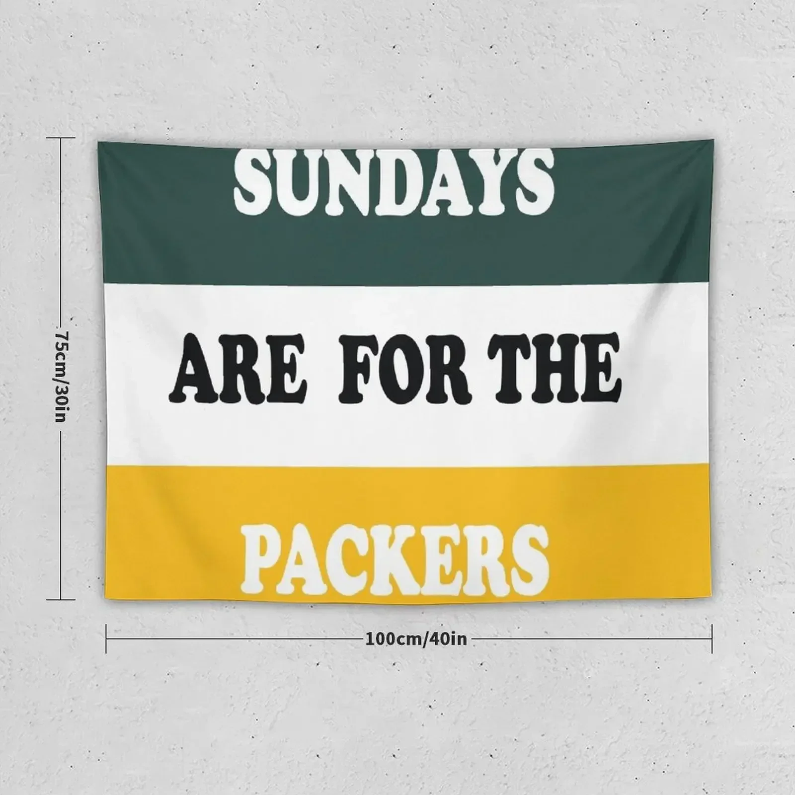 Sundays are for The Packers Tapestry Outdoor Decor Room Decorations Aesthetic Tapestry