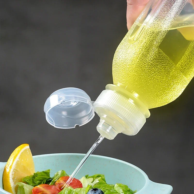 Economic Oil-Bottle Kitchen Oil Spray Bottle Condiment Squeeze Bottles Cooking Baking Ketchup Mustard Hot Sauces Olive Oil