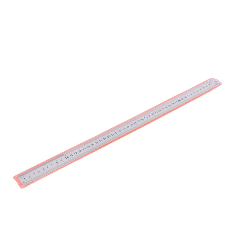 6X Groove Right Stainless Steel Metric Ruler 50 Cm Stainless Metric Ruler