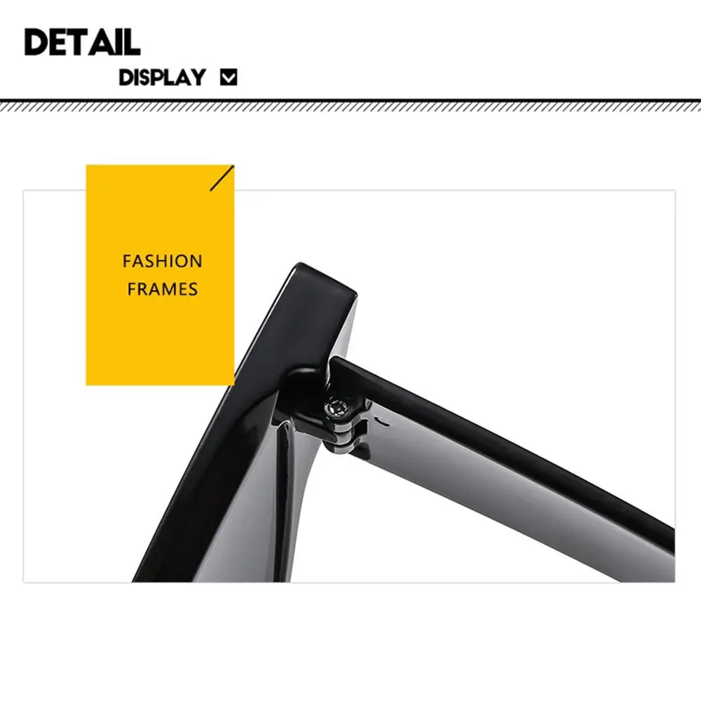 

Большие солнцезащитные очки «кошачий глаз» в стиле ретро UV400, солнцезащитные очки в стиле панк для пляжных путешествий, черные оттенки для женщин и мужчин