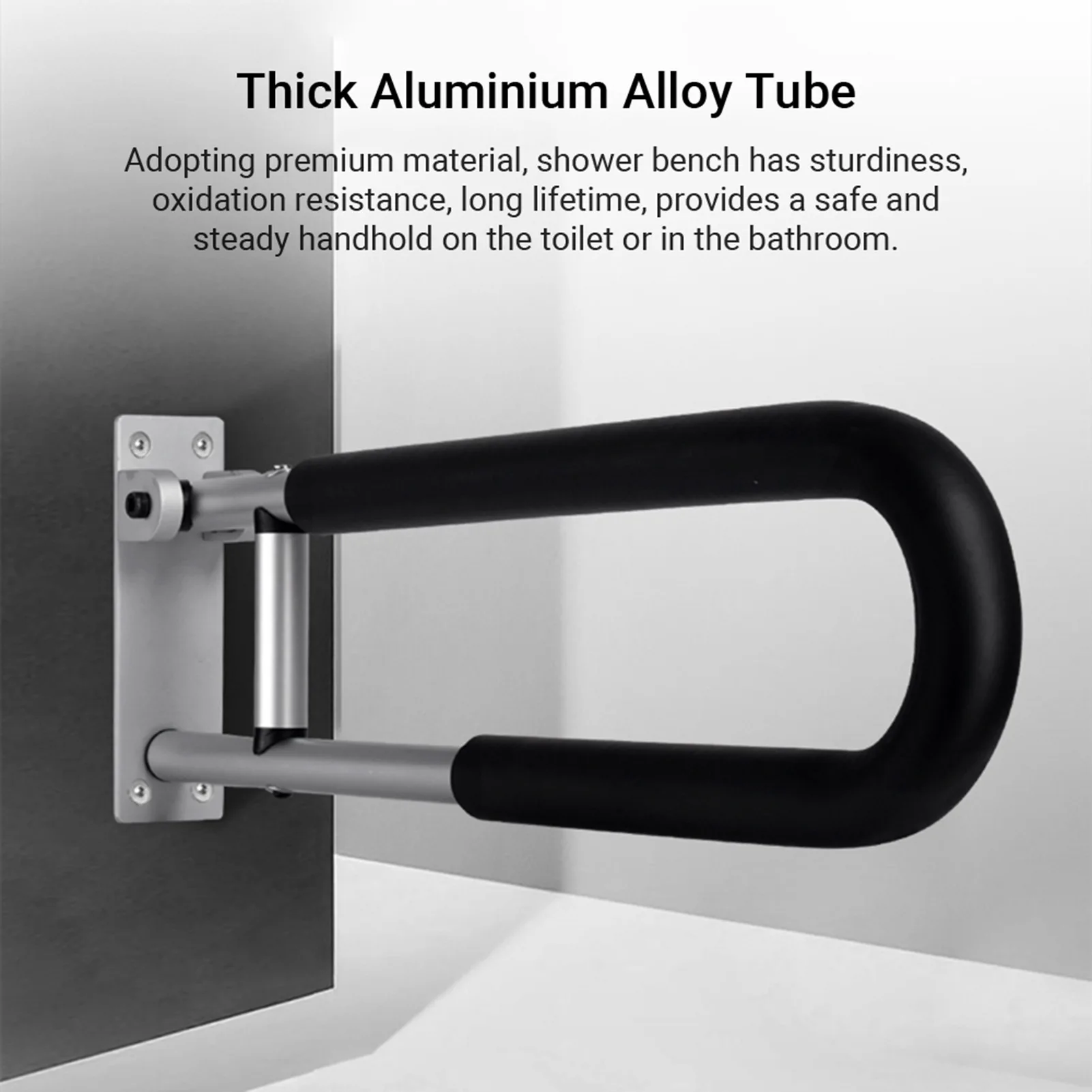 Handrail for Toilet Anti-Fall / Anti-Slip Bathroom Handrail Flip-Up Safety Handrail Screw-In Safety Grab Bar Handle