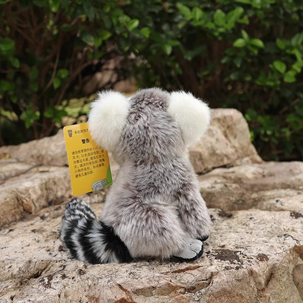 18CM Cute Little Lemur giocattoli di peluche Vita reale Lemur con coda ad anello Regali di peluche per bambini Regali di Natale per bambini