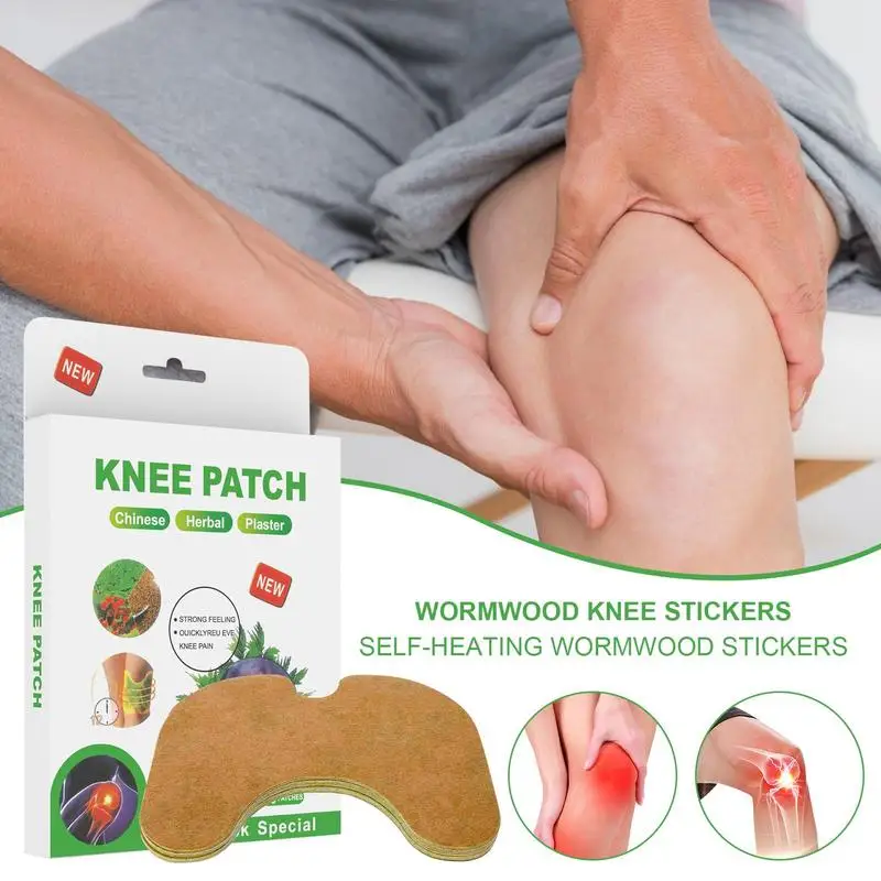 Knee Relief Patch 10 Patches Wormwood Hurt Relief Patches Knee Relief Patch Paste Back Hurt Relief Heat Patches For Hurt Relief