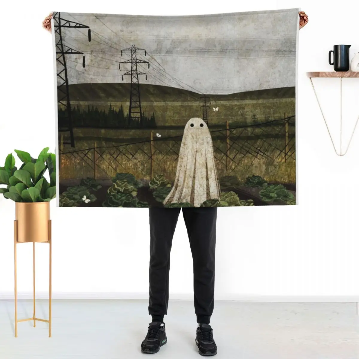 There's A Ghost in the Cabbage Patch Again... Throw Blanket bed plaid Weighted Bed Soft Big anime Blankets