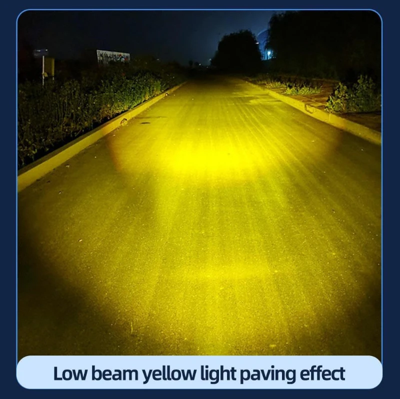 2Pcs/set 15W LED Motorcycle Headlight Dual Color Bulb 30W High Low Spotlight for Motorcycle Lighting - view 3