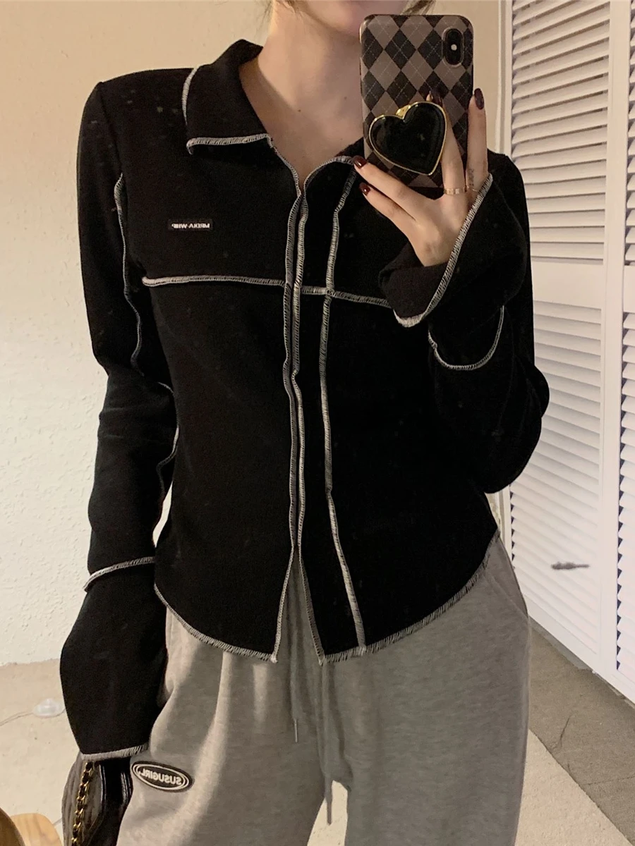 

Bla Ne Knitted Cardigan Women's Spring Autumn plus Size Slimming Outerwear ort Sle Korean Sle Long Sve