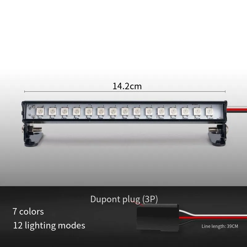 

For 1/10 Rc Crawler Traxxas Trx4 Axial Scx10 90046 Rgt Wrangler D90 Rubicon Rc Car Roof Lamp 7 Colors And 12 Modes Led Light Bar