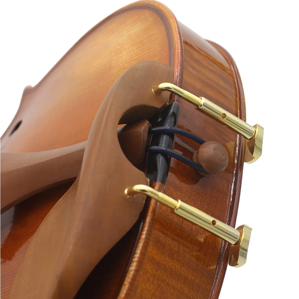 2 Pcs Violin Screw Parts Chin Rest for Chinrest Screws Adjustable Brass Instrument Helpers Accessory