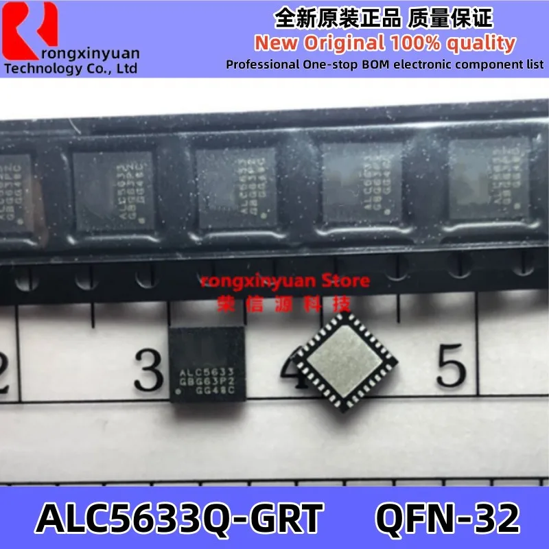 

1-5Pcs/lot ALC5633Q-GRT ALC5633 QFN-32 ALC5633Q-GR ALC5633Q Audio codec / stereo decoder Chip 100% New original