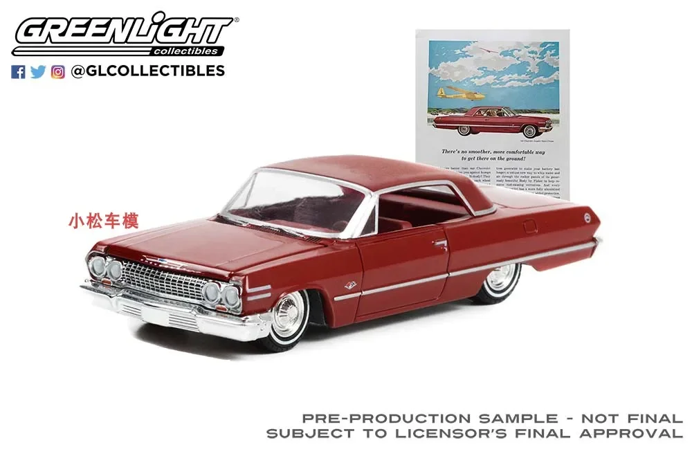 1: 64 Retro Advertising Car Series 7-1963 Chevrolet Impala Sports Car Collection of car models