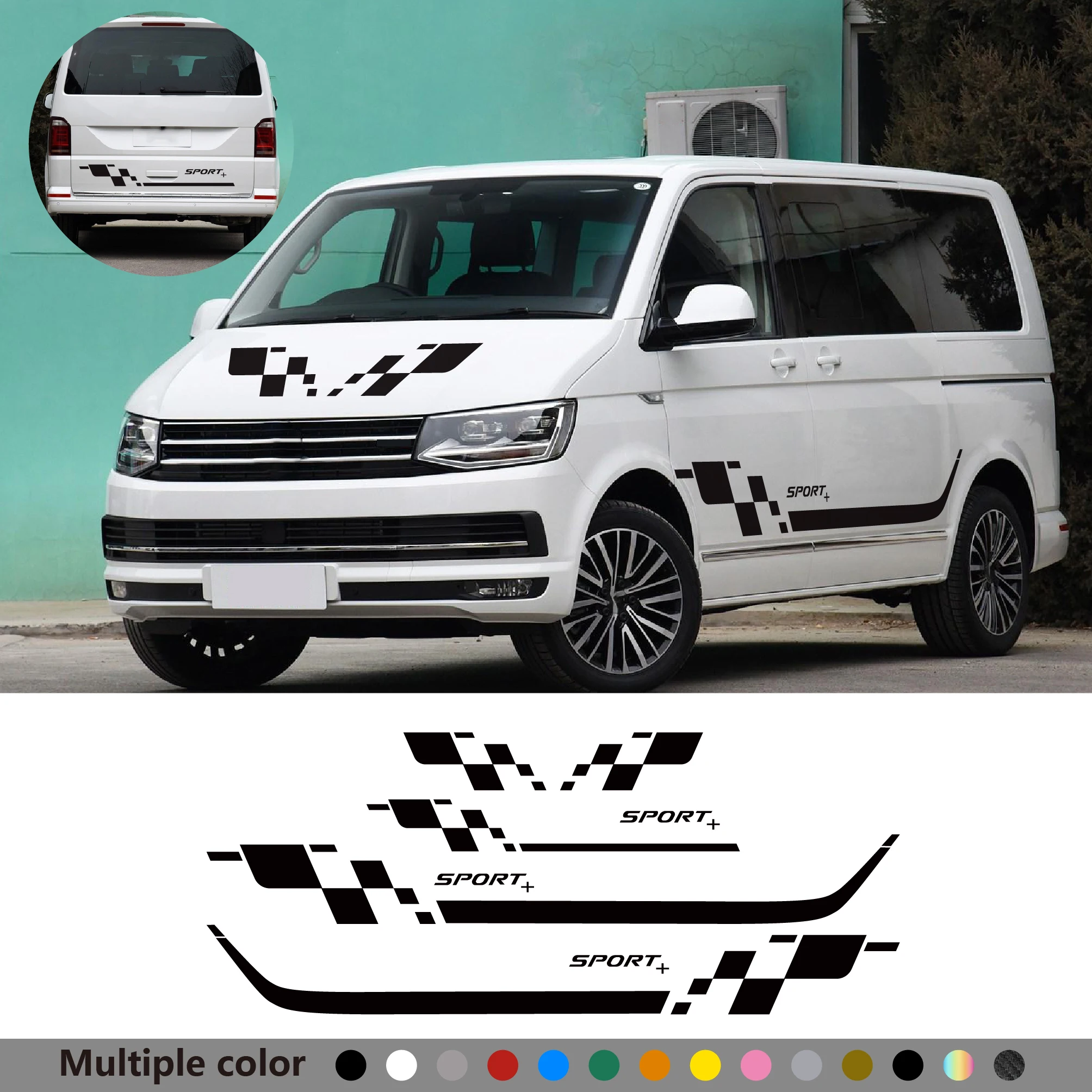 

4pcs Car Stickers Apply For Volkswagen VW Transporter Bus T4 T5 T6 Caravelle Multivan Decor Auto Body Accessories Vinyl Decals