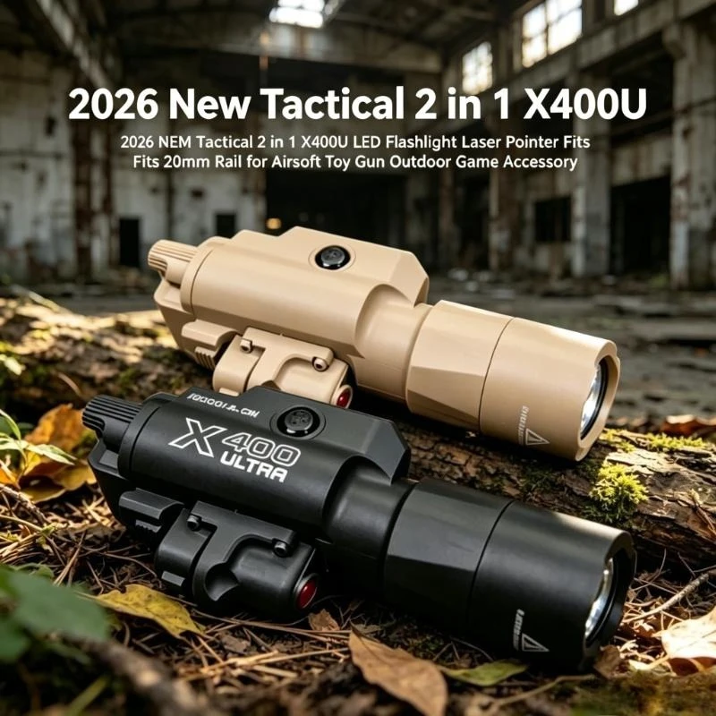 Tactical X800M 2 in 1 LED Laser Sight Flashlight Combo Fits 20mm Picatinny Rail Toy Blaster