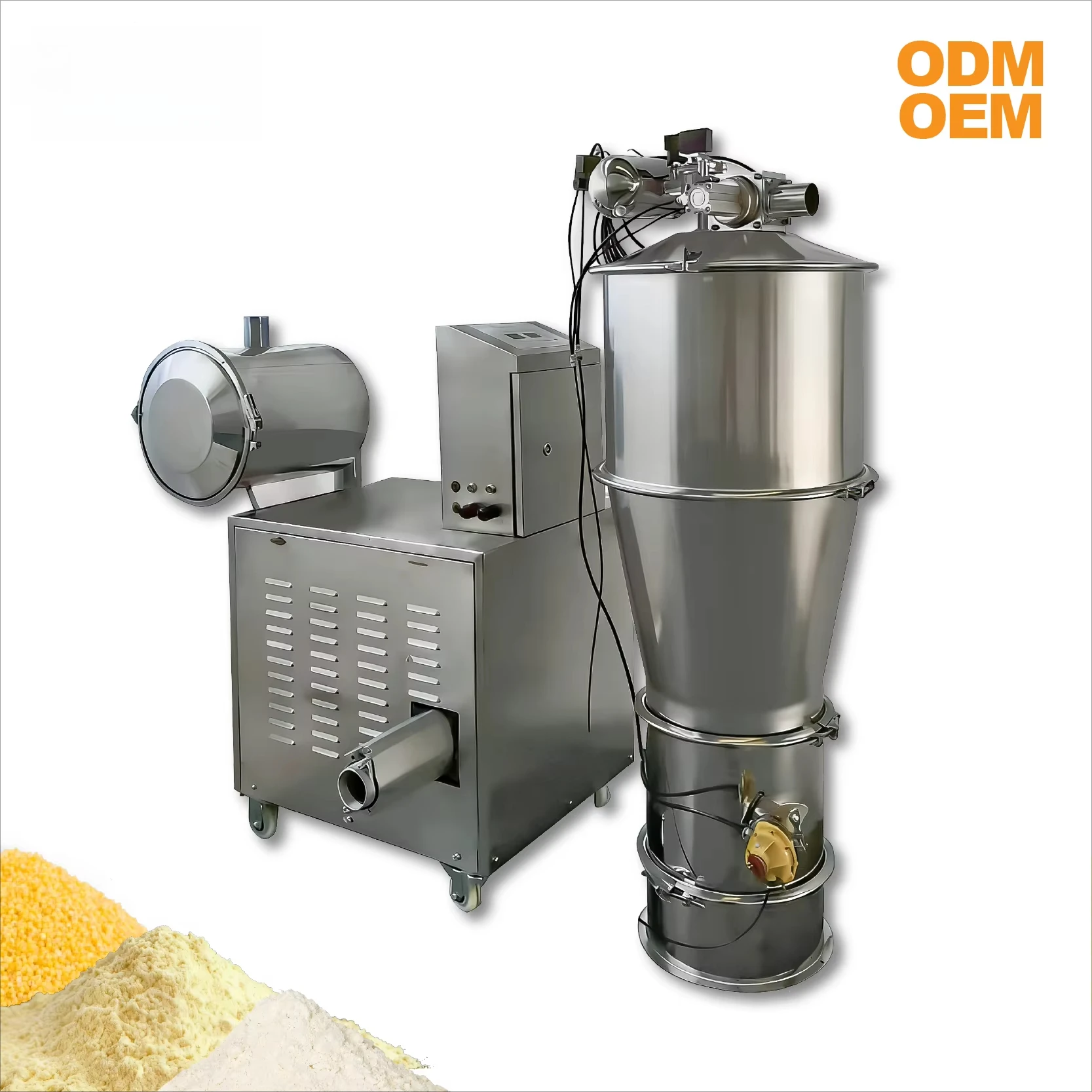Flexible Conveyor Stainless Steel for Fruit Vegetable Natural Sweetener Powders Pneumatic Conveying Vacuums