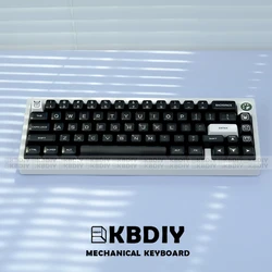 KBDiy GMK WOB Black Keycap PBT Double Shot Keycaps SA Profile Key Caps Set ISO Enter 7U Spacebar for Custom Mechanical Keyboard
