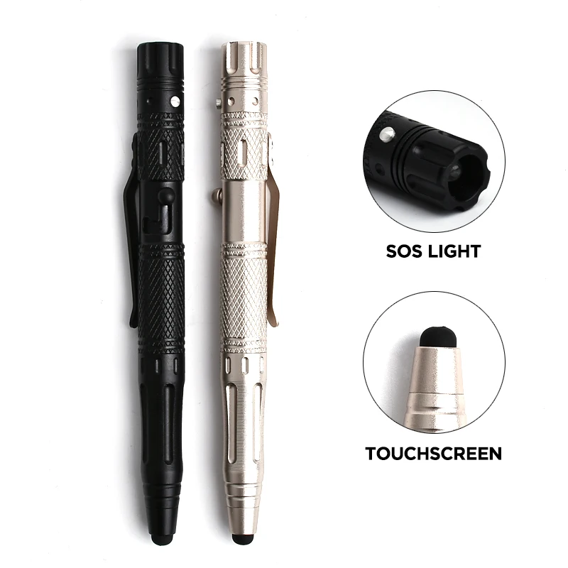 

Self Defence Tactical Pen Pocket Aluminum Anti skid Military Pen Tungsten steel head Defense Pen Glass Breaker Survival Kit Pens