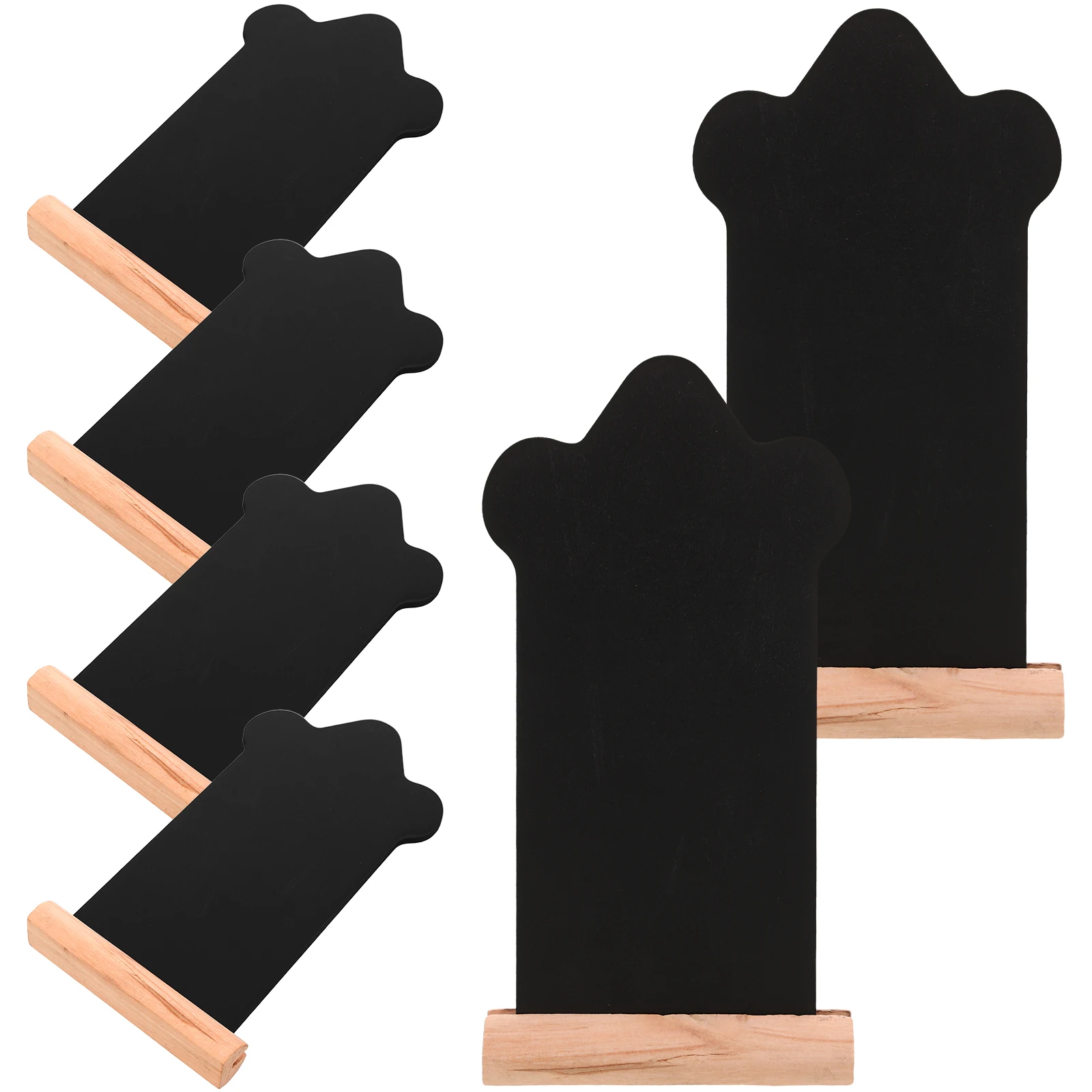 

6Pcs Mini Wooden Double Sided Chalkboard Nordic Design for Home Party Kitchen Bar Table Display Board Buffet Signs