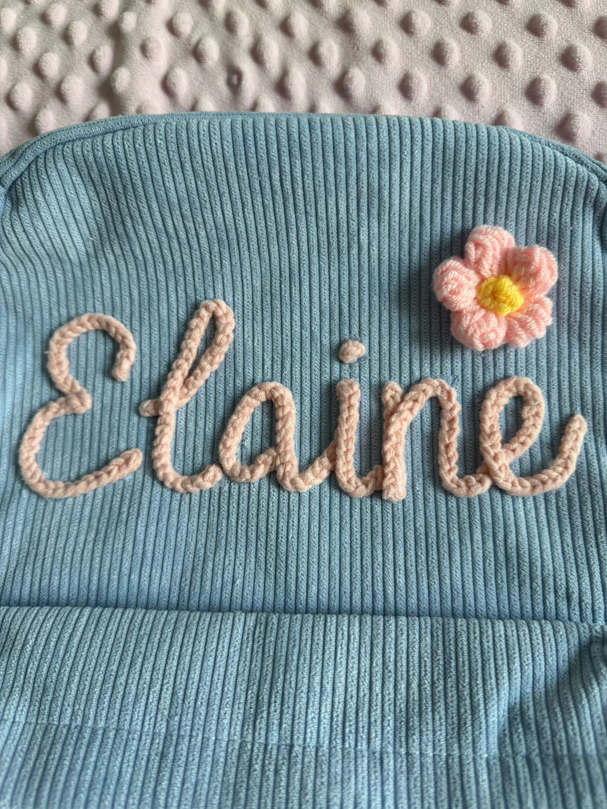 Handcrafted Corduroy Backpack: Custom Embroidered School Bags for Children and Toddlers