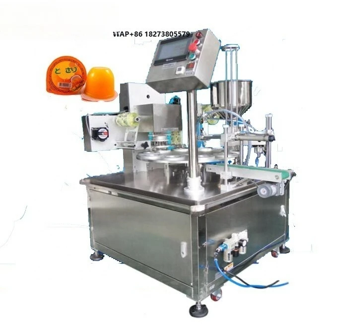 Jelly/pudding Cup Filling Sealing Machine/small  Bubble Tea Cup Filler Packaging Machine /plastic Yogurt  Filler Sealer