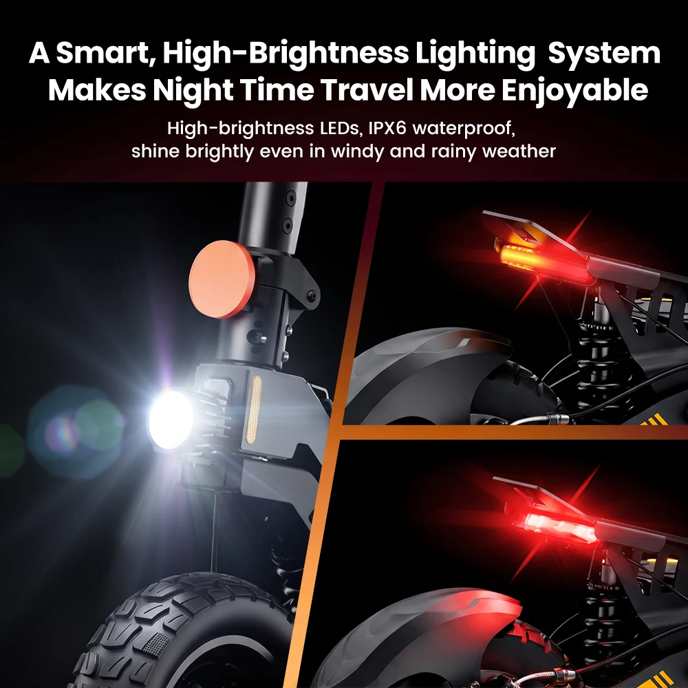 Patinete Eléctrico IScooter con Motor de 1200W, Batería de Litio de 48V15AH, Compatible con APP, Frenos de Disco Delanteros y Traseros, Ideal para Viajes Urbanos, Velocidad Máxima 50KM/H, Autonomía Máxima 50-60KM, Neumáticos Todoterreno Sin Cámara de 10 Pulgadas, Patinete Eléctrico Original Totalmente Nuevo.