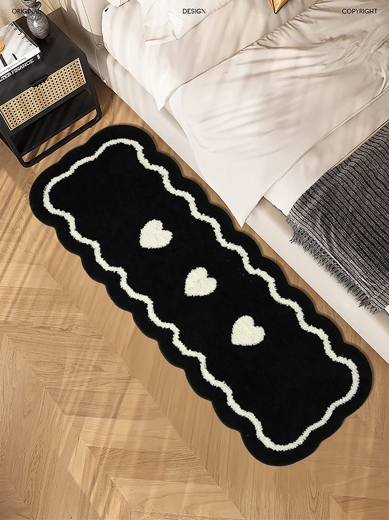 VIKAMA Cream Style Imitation Cashmere Carpet Girls Bedroom Bed Blanket Living Room Sofa Coffee Table Cushion Home Decoration