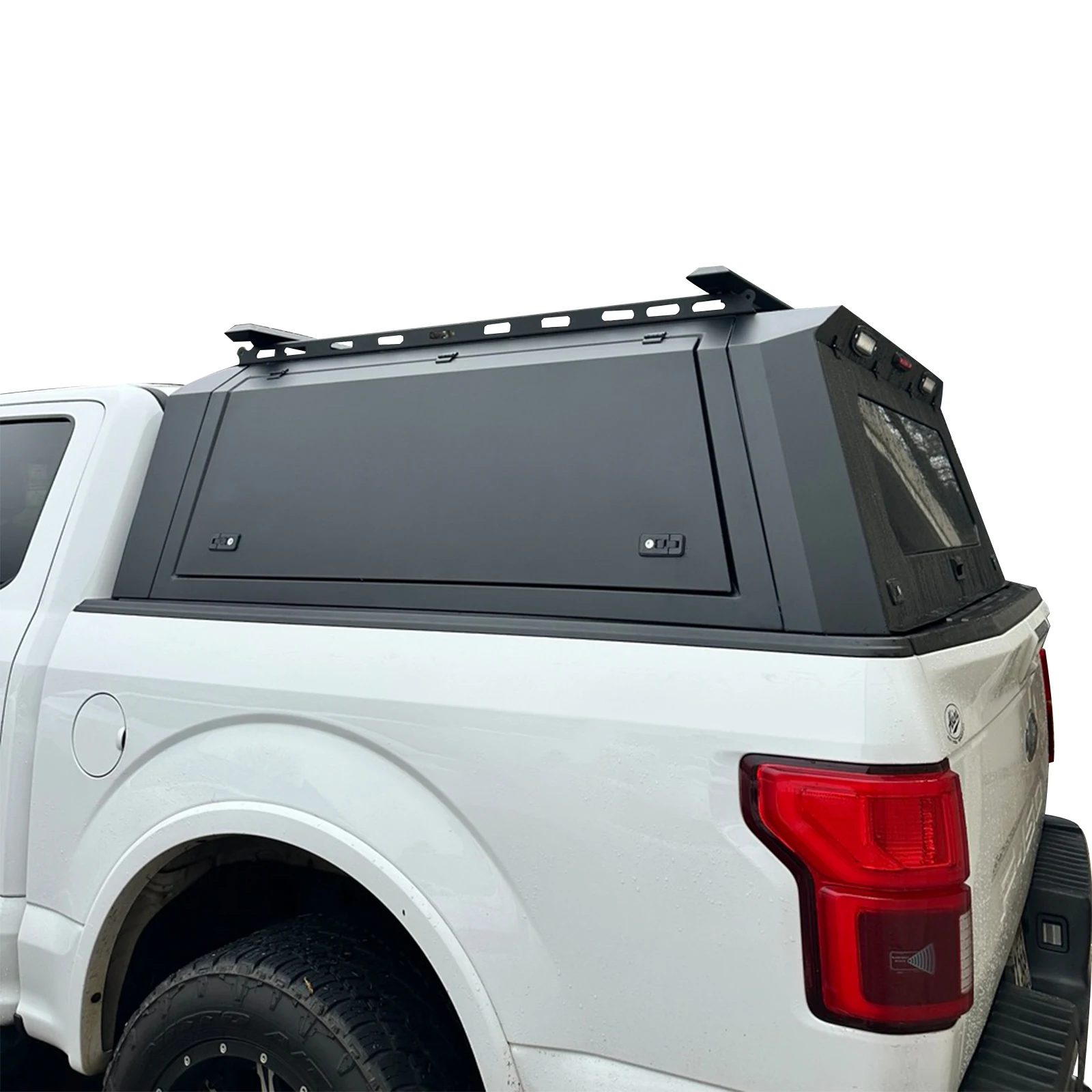 

2nd Gen Patented F150 Truck Bed Topper - New Design Rear Dual LED Lights Fully Waterproof Fit 2021-2024