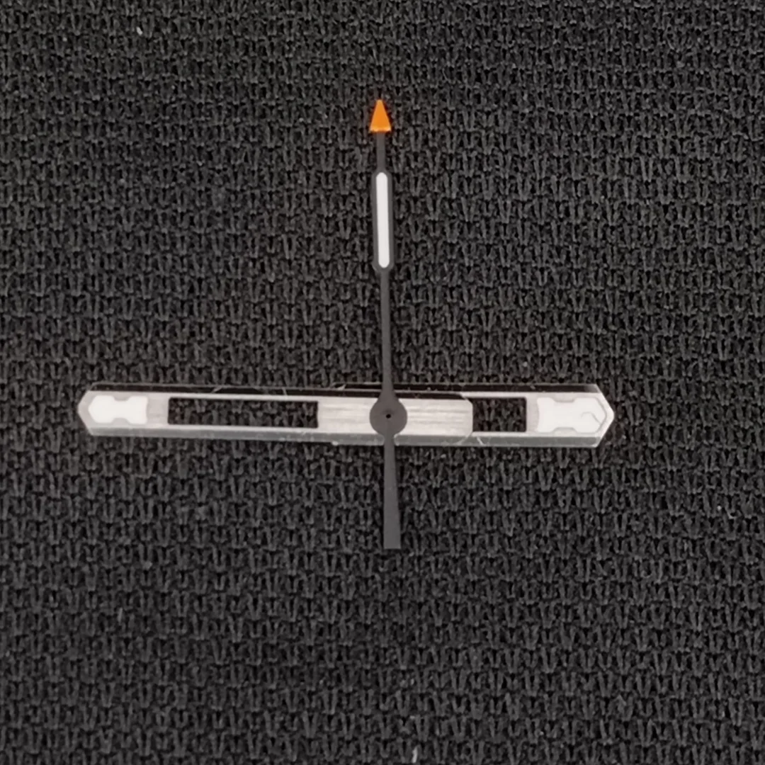 Lancette dell'orologio fassion Scheletro Puntatore argento Accessori per orologi con ago luminoso verde per movimento NH35 /NH34 /NH36 /4R /7S /NH70