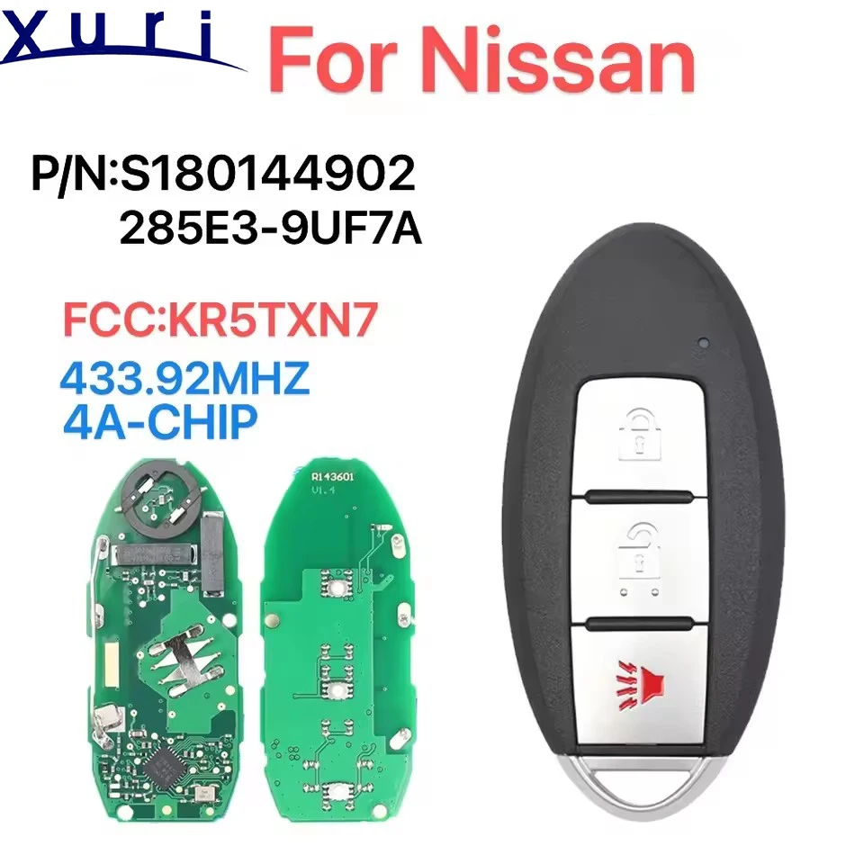 

Xuri для NISSAN Murano Pathfinder 2019-2020 S180144902 FCC: KR5TXN7 PN: 285E3-9UF7A 433,92 МГц 4A-CHIP.