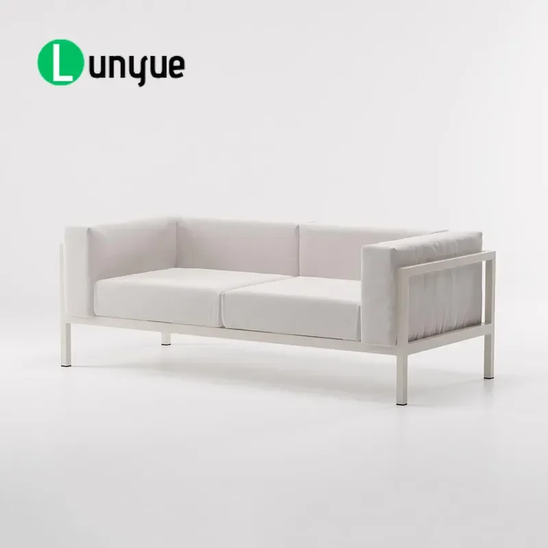 Rust Proof Aluminum Outdoor Lounge Furniture Sofa Set Garden Patio Seating Durable Weather Resistant Modern Design For Yard