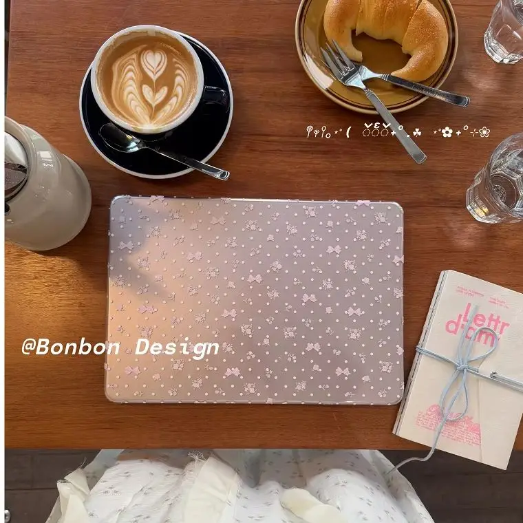 Pink Polka Dots Floral  Laptop Case For Macbook Neo 2026 A3404 Air 13 15 M4 M5 A3448 Touch Bar ID Pro 14 A3426 16in A3428 Cover