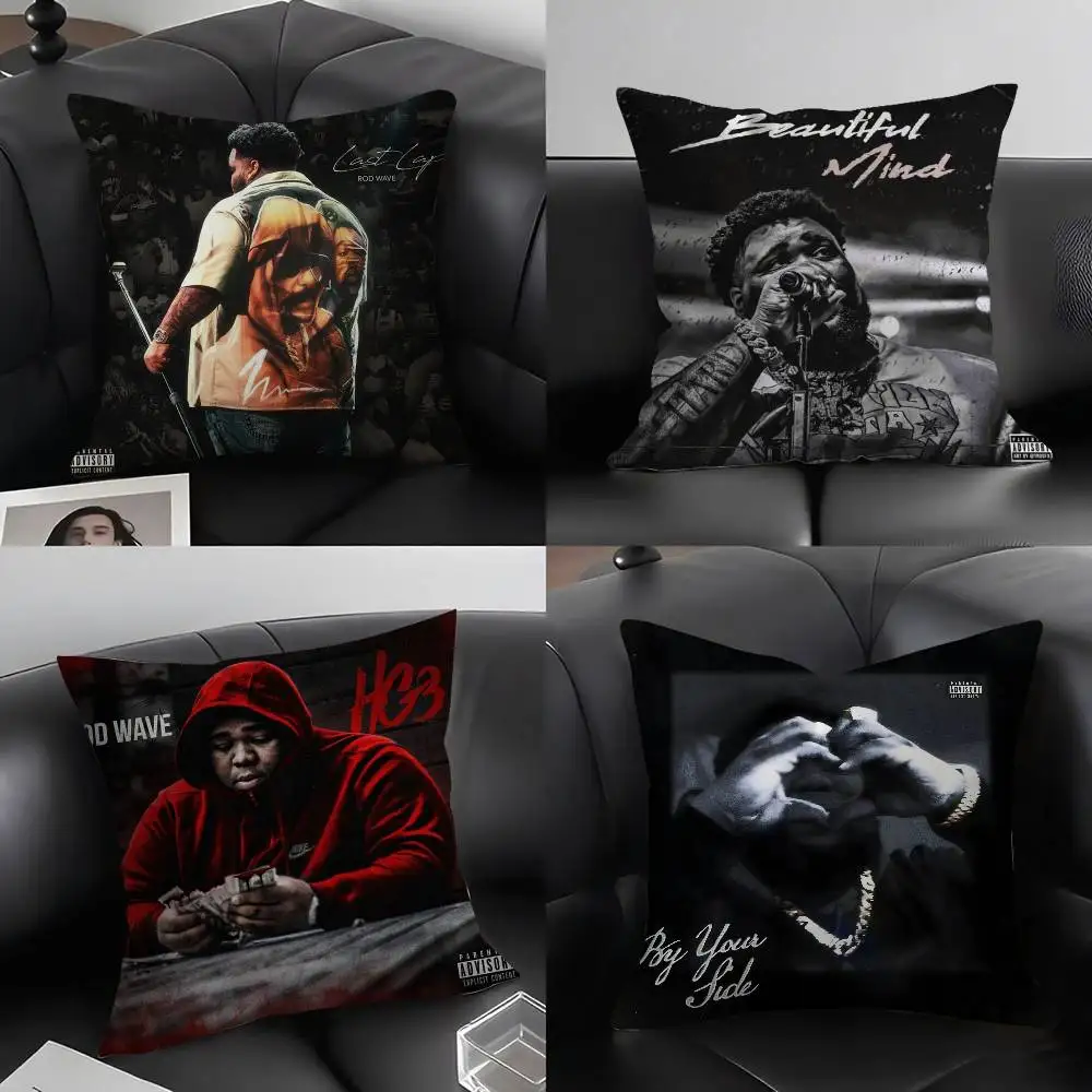 Rapper R-Rod Wave Pillow Case Home Dorm Chair Back Short Plush Double-sided Printing Office Nap Time Cushion Cover