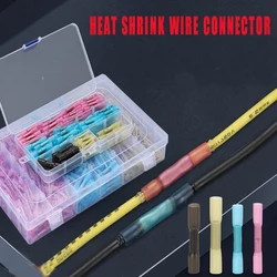 50/100/200/240pcs Heat Shrink Butt Wire Connectors Waterproof Insulated Butt Splices Wire Cable Connector Crimp Terminal