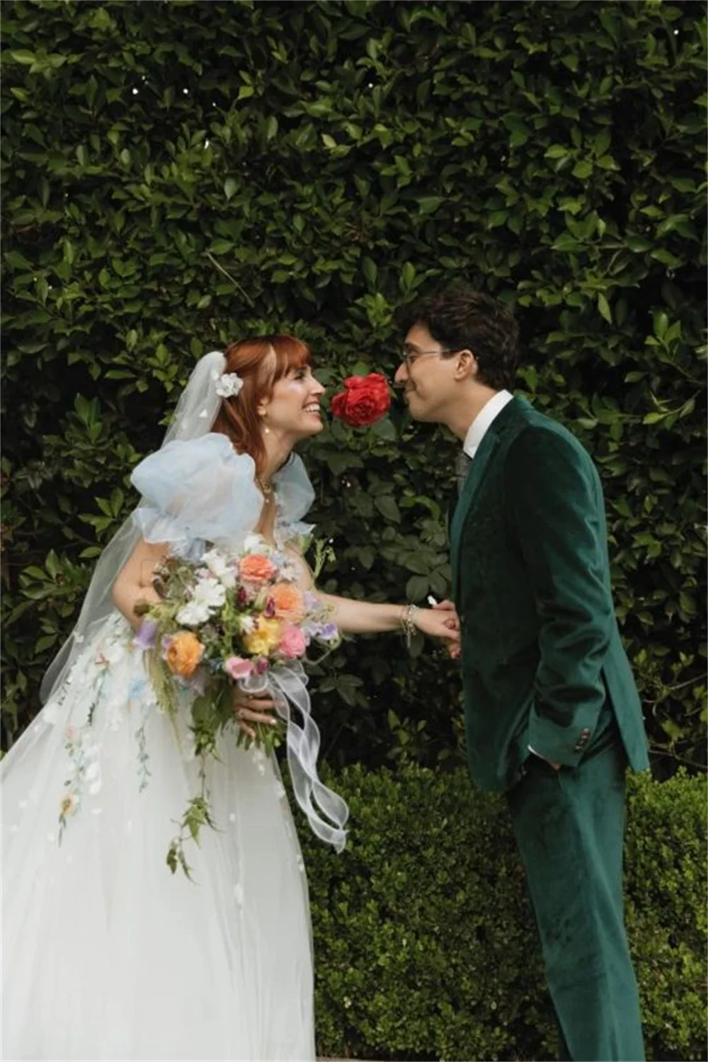 Suknia ślubna w stylu Kyoto, białe kwiatowe aplikacje, fason A, bufiaste rękawy, leśne Vestidos De Noche, długa do podłogi, formalna, kolekcja 2025