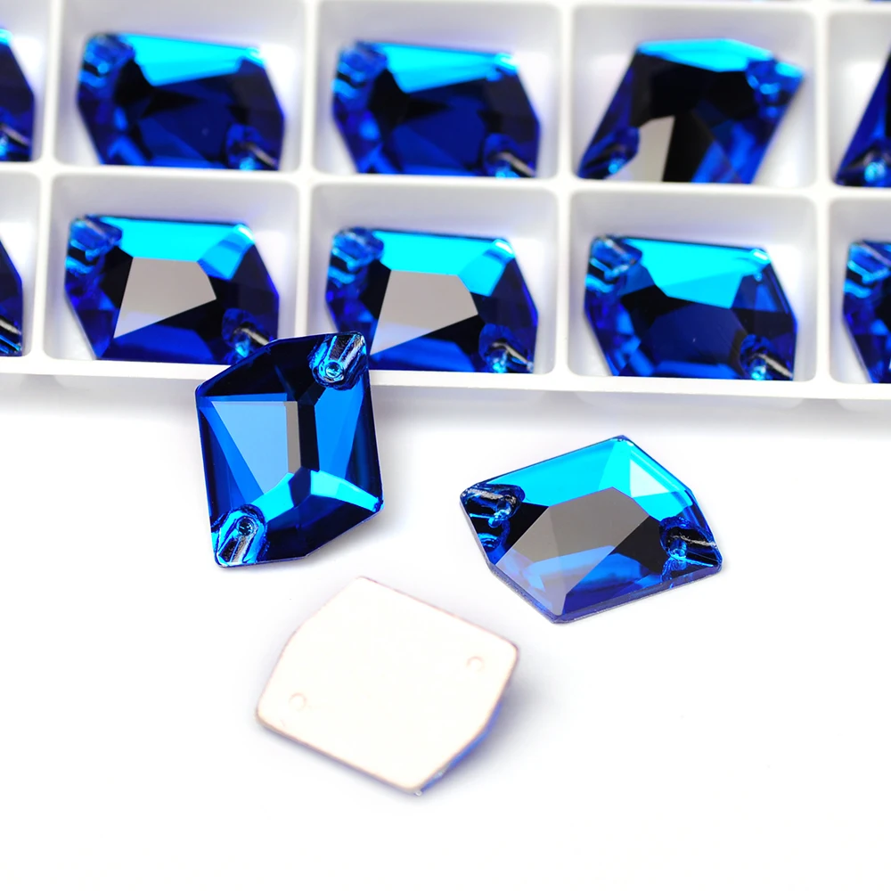 

Capri Blue Shiny Cosmic Glass Strass Glitter Sew On Rhinestones Yanruo Stone стразы Sewing Rhinestones For Needlework