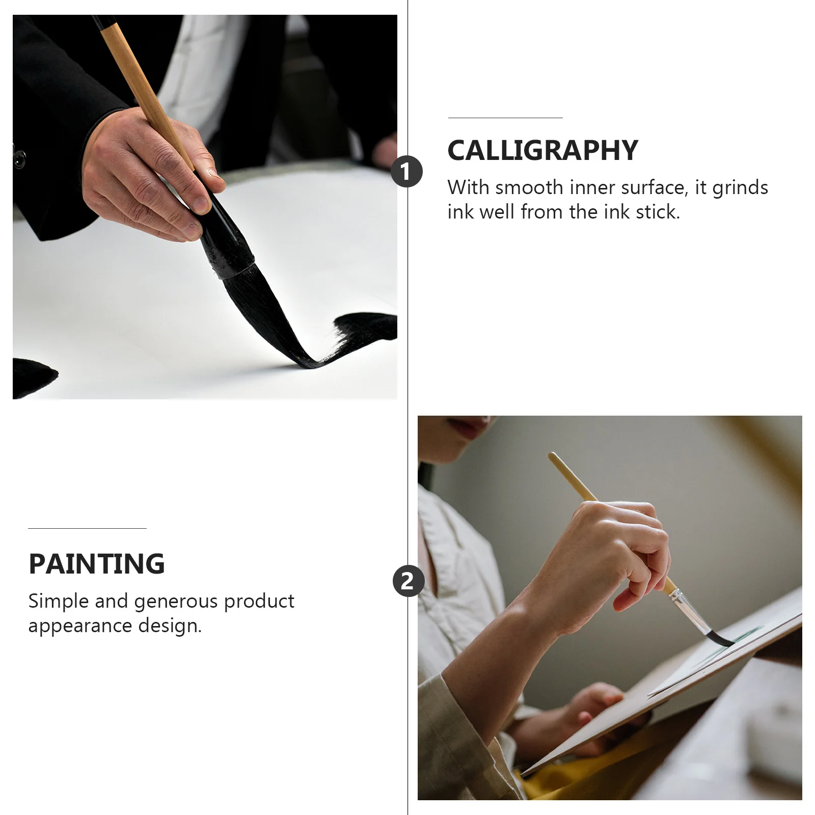 

4 Inches Inkstone Chinese Traditional Durable and Delicate for Calligraphy Students Painting Accessories Ink Grinding Stone