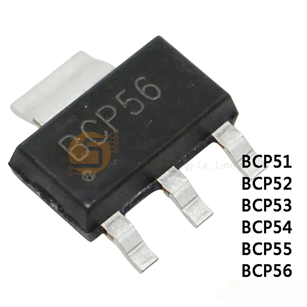 100Pcs BCP56 BCP51 BCP52 BCP53 BCP54 BCP55 BCP56-16  SOT223 IC Chip In Stock Wholesale