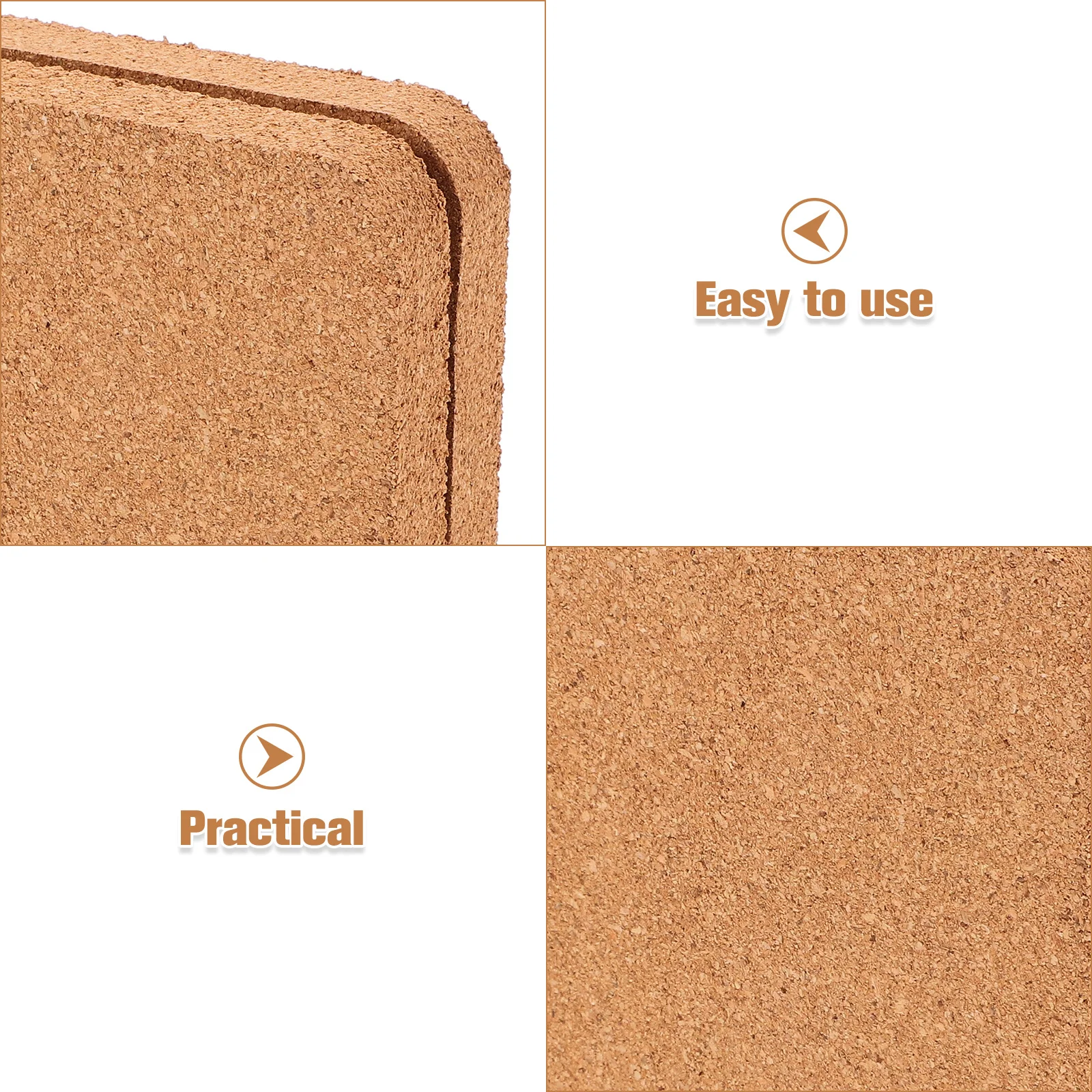 Juego de boletos gruesos de corcho para pared, tablero de anuncios grande para mensajes decorativos, tablero de notas de pared para oficina, azulejos de corcho pequeños, 2 uds.