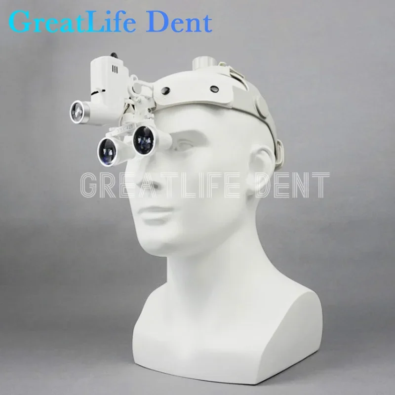 GreatLife Dent Dental Led Light Surgical Magnifier With Headlight Dental Loupes Surgical Operation Magnifier Medical Headlamp