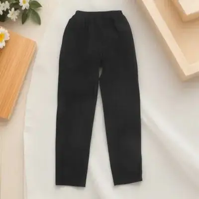 Pantaloni da cuoco Nero Traspirante Taglia L Pantaloni da lavoro da cucina antiusura Uniforme da ristorante Pantaloni da cuoco uniformi da mensa