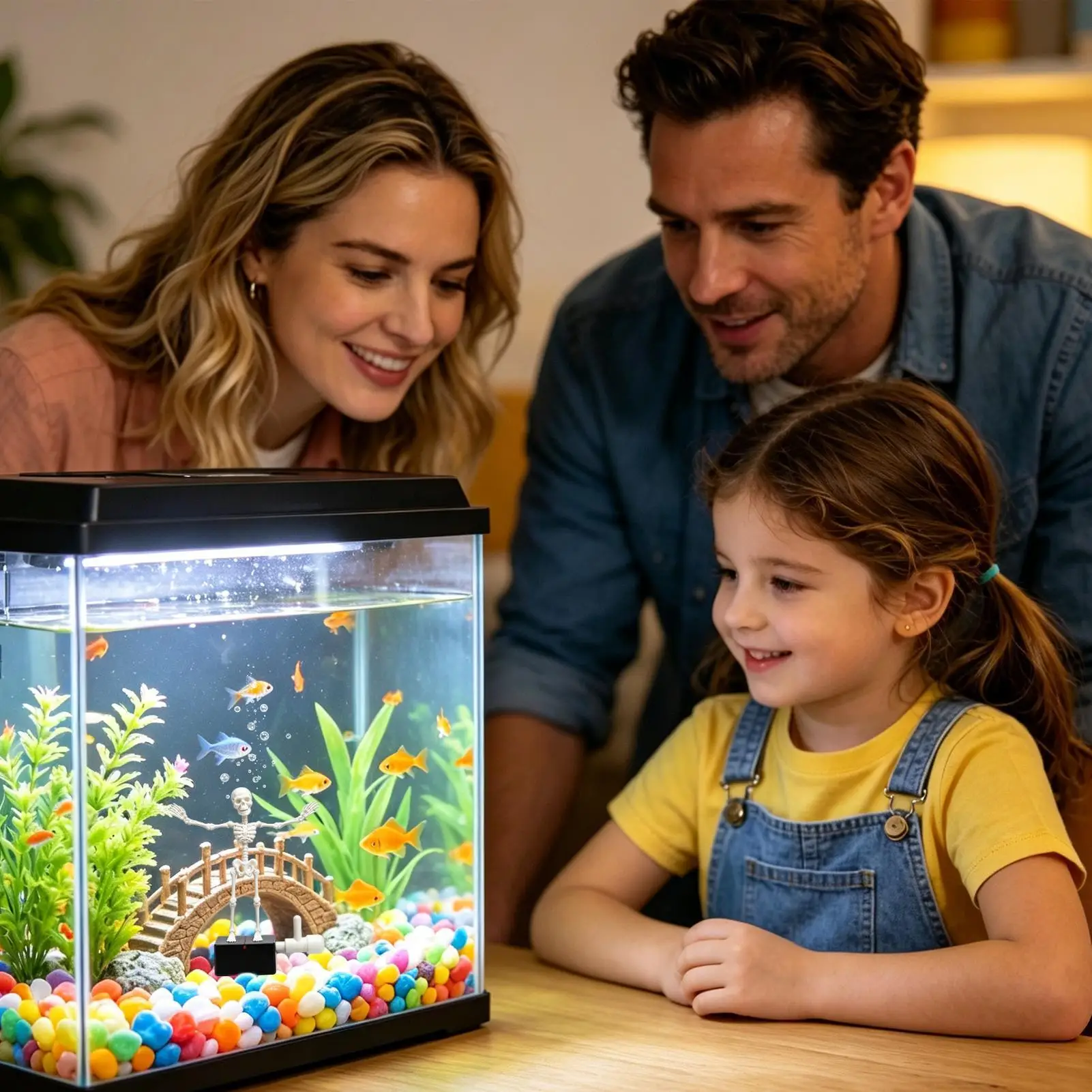 Dancing Skeleton Aquarium Decoration Spooky Dynamic Halloween Bubbler Fish Tank Decor For Underwater Aeration Holiday