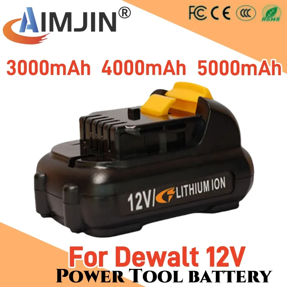 for Dewalt 12V 3000/4000/5000mAh Battery DCB120 DCB127 DCB121 DCB100 DCB101 DCD700 Lithium-ion Rechargeable Tools Batteries