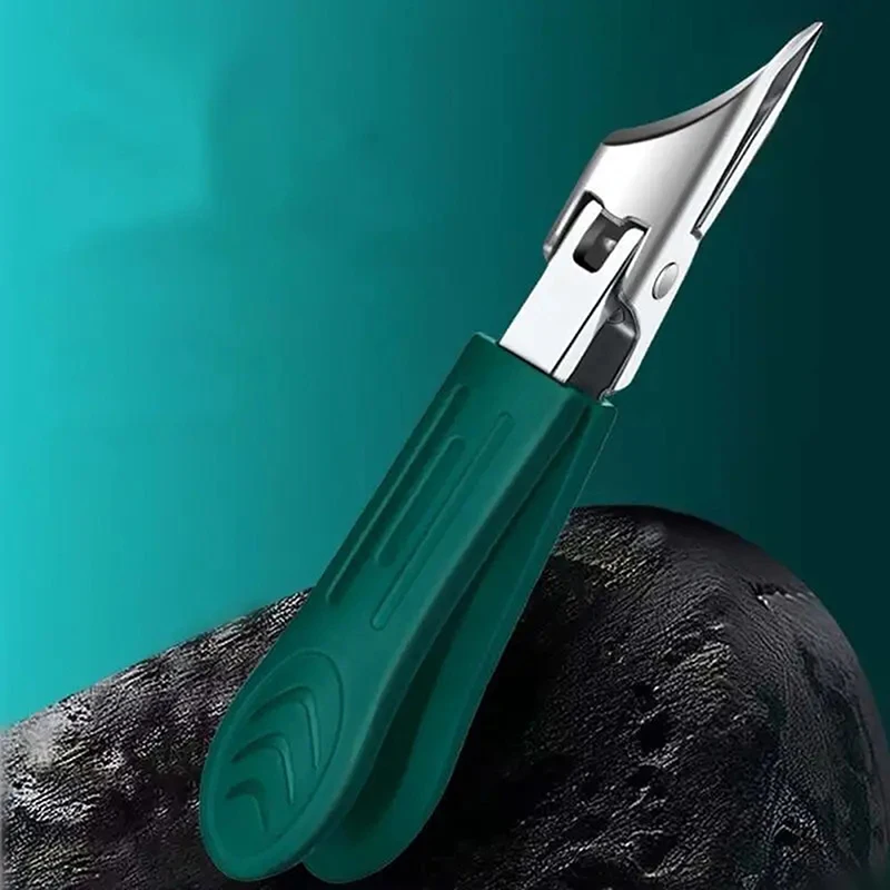 Curved Nail Clipper Stainless Steel Fingernail & Toenail Clipper Cutters Anti-Splash Cuticle Remover Fingernail Clipper Cutters